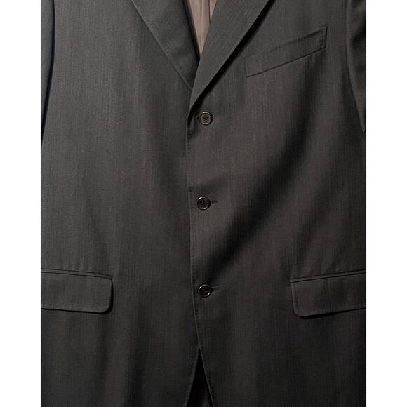 Canali Proposta Suit Jacket Mens 44L Gray Wool Tweed Single Breasted EU 54L - Picture 4 of 12